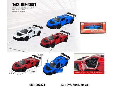 1:43合金回力开门车 3色混装_OBL1907274