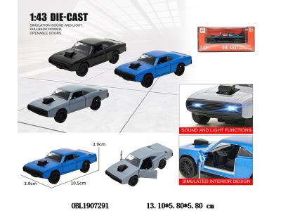 1:43合金回力开门车带灯光声音 3*AG3包电 3色混装_OBL1907291