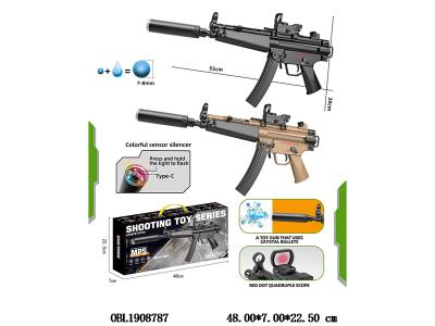 电动水弹枪套装 带消音器 配USB线 7.4v锂电池包电 2色混装_OBL1908787