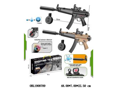 电动水弹枪套装 带消音器/弹鼓/弹夹 配USB线 7.4v锂电池包电 2色混装_OBL1908789