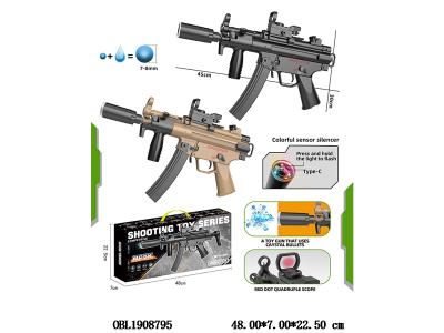 电动水弹枪套装 带消音器 配USB线 7.4v锂电池包电 2色混装_OBL1908795