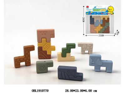 搪胶积木拼图 10PCS_OBL1910770