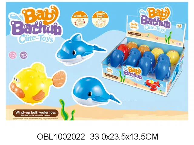 上链游水刺豚/海豚/鲸鱼 12只装1展示盒_OBL1002022