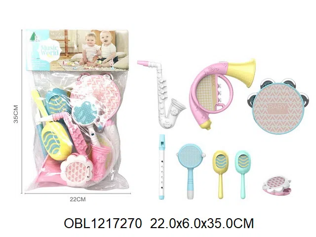 乐器组合  萨克斯  大号 铃鼓 笛子 摇铃 沙锤 快板_OBL1217270