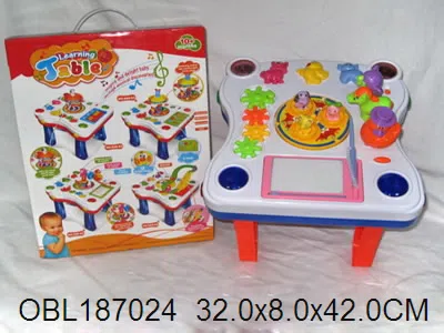 旋转动物音乐桌带灯光 不包电_OBL187024