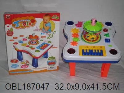 旋转木马音乐桌带灯光 不包电_OBL187047