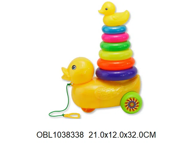 鸭子彩虹圈拖拉车_OBL1038338