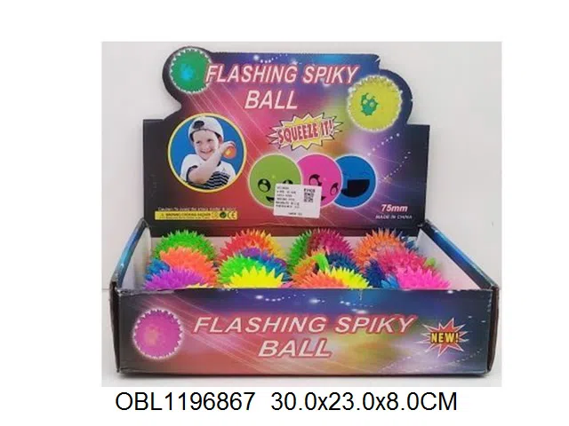 双色按摩闪光球 3粒纽扣电池包电 12粒装1展示盒_OBL1196867