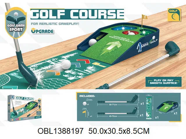 伸缩球棒高尔夫球套装 球棒带灯光声音 震动  6*AG13电池包电  棒球台带灯光声音 3*AG13电池包电_OBL1388197