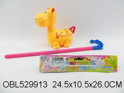 俄文卡头手推卡通鹿带铃_OBL529913