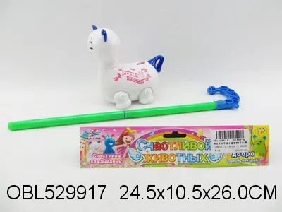 俄文卡头手推卡通兔带铃_OBL529917