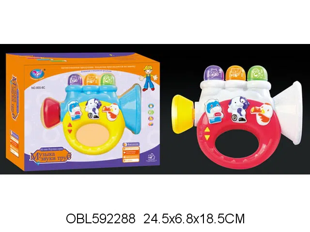 俄文嘟嘟小喇叭带音乐 无包电 白蓝2色混装 4个功能模式_OBL592288