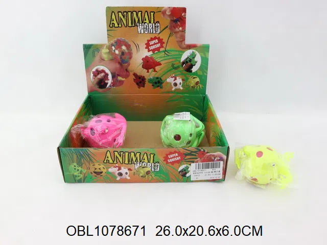 青蛙发泄球 12只装1展示盒 4色混装_OBL1078671