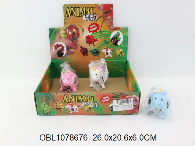 独角兽发泄球 12只装1展示盒 4色混装_OBL1078676