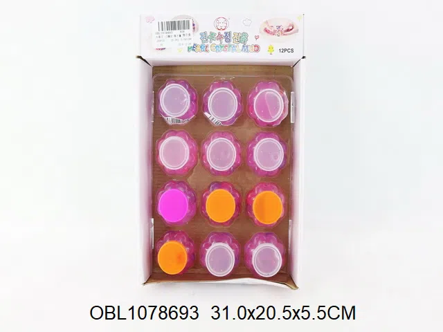 水晶泥 12罐装1展示盒 白袋加展示盒 英韩文版_OBL1078693