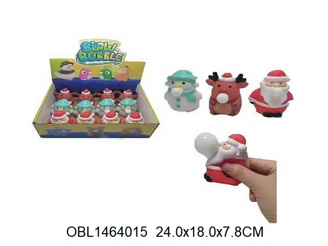 发泄吐泡泡圣诞款 3款混装 12只装1展示盒_OBL1464015