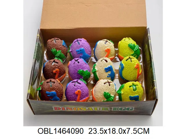 发泄恐龙蛋 4色混装 12只装1展示盒_OBL1464090