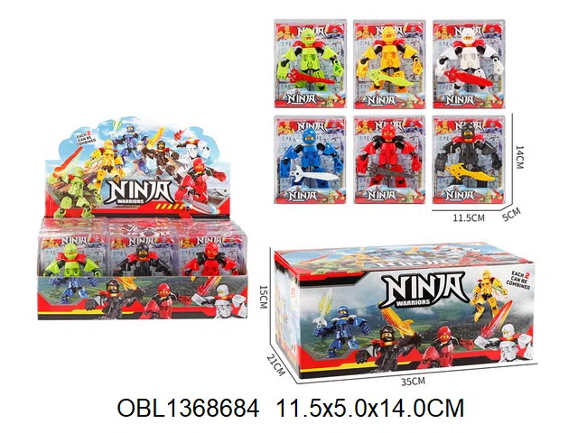 变形机器人 12只庄1展示盒 6款混装  忍者世界_OBL1368684