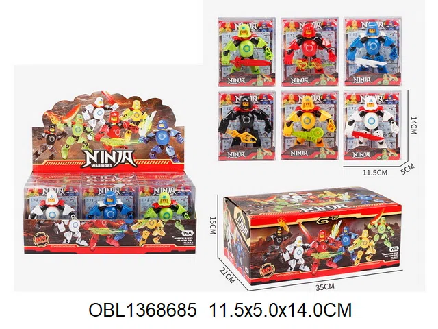 变形机器人 12只庄1展示盒 6款混装  忍者世界_OBL1368685
