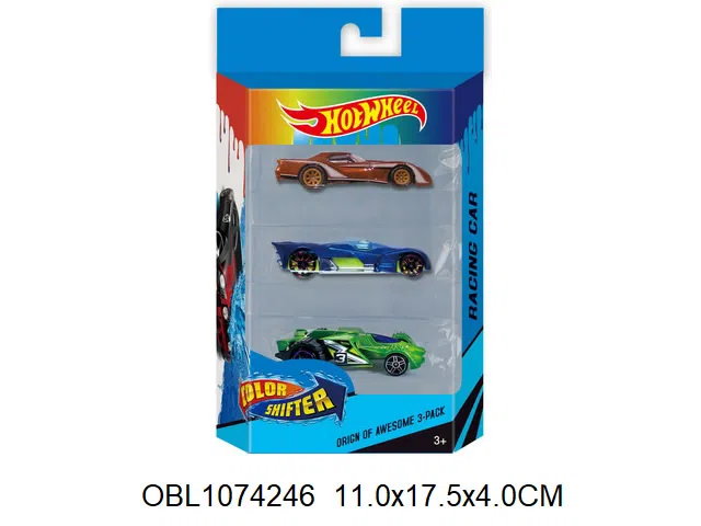 3只庄合金滑行车 车壳30度以上会变色 6款车混装_OBL1074246