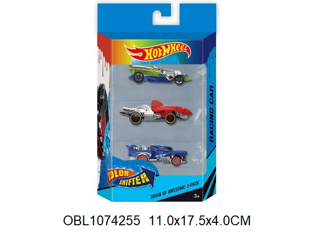 3只庄合金滑行车 6款车混装  车壳30度以上会变色_OBL1074255