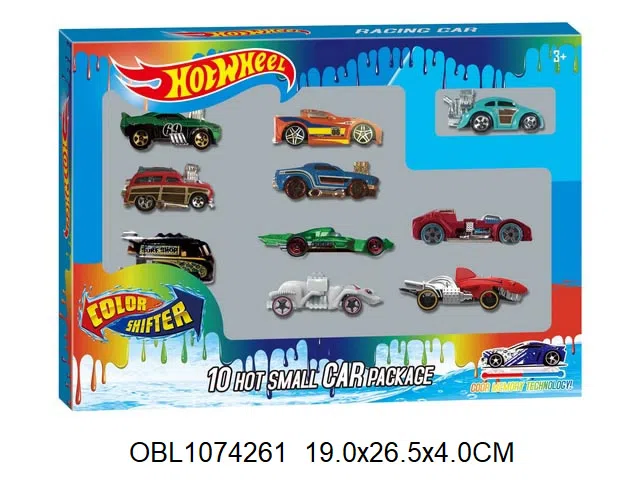 10只庄合金滑行车 6款车混装  车壳30度以上会变色_OBL1074261