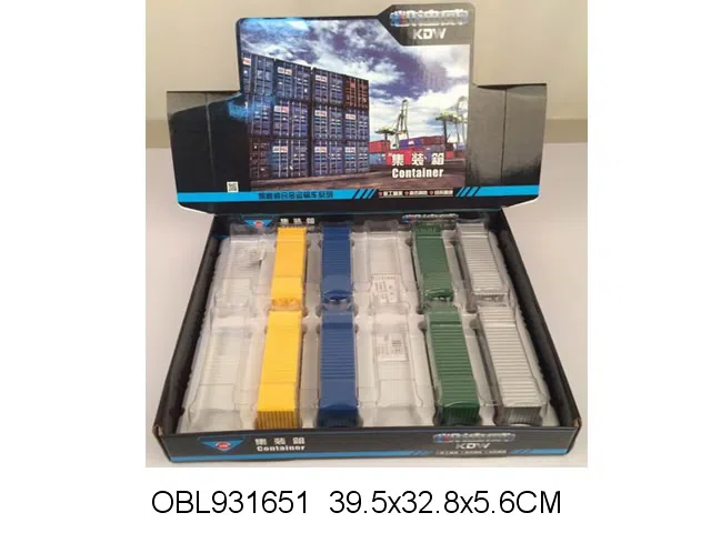 合金滑行集装箱车 中英文版 12只庄装1个展示盒_OBL931651