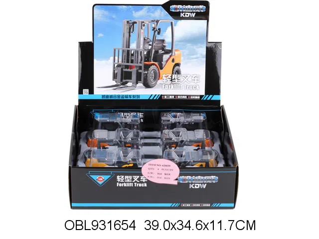 合金滑行叉车 中英文版 6只庄装1个展示盒_OBL931654