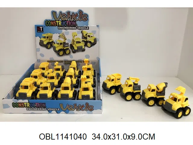 回力工程车 12只装1展示盒 4款混装_OBL1141040