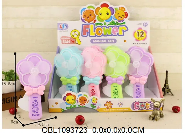 太阳花手压风扇    12支装1展示盒_OBL1093723