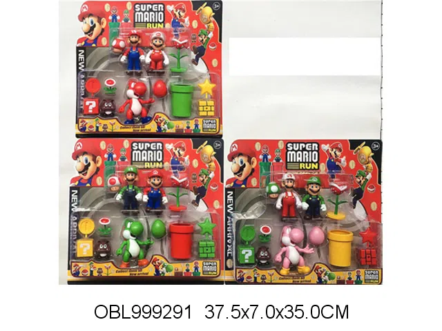 3身庄马里奥公仔套装 3色混装_OBL999291