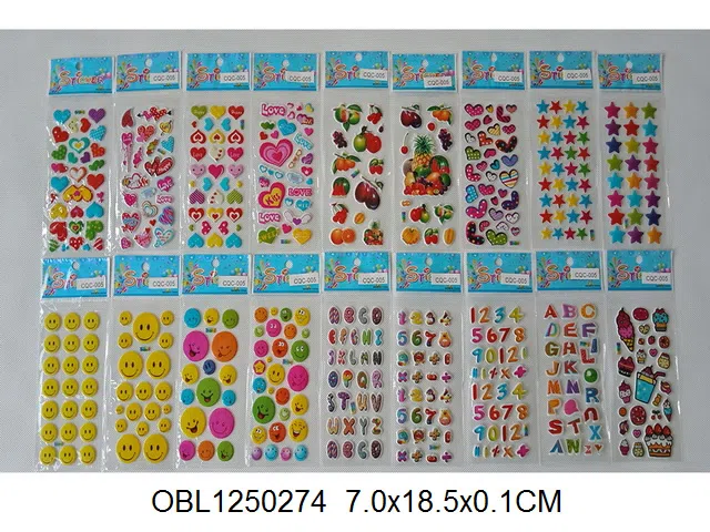 多款图案泡泡贴  18款混装_OBL1250274