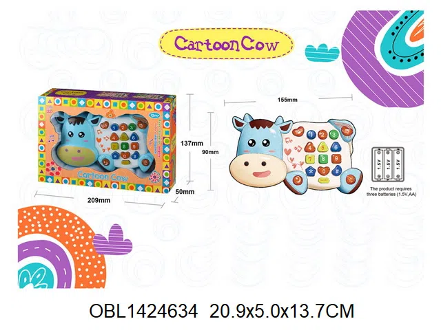 益智奶牛带灯光音乐  3*AA无包电_OBL1424634