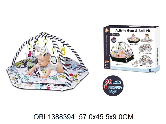 婴儿游戏毯带音乐配30粒海洋球 2粒AG13包电_OBL1388394