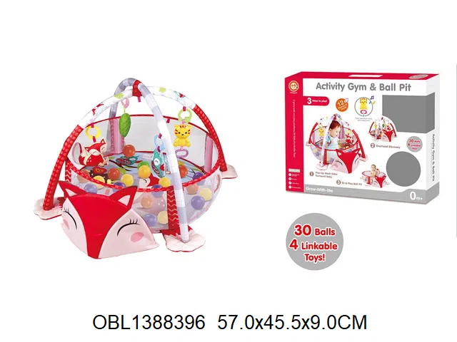 三合一婴儿游戏毯带音乐配30粒海洋球 2粒AG13包电_OBL1388396