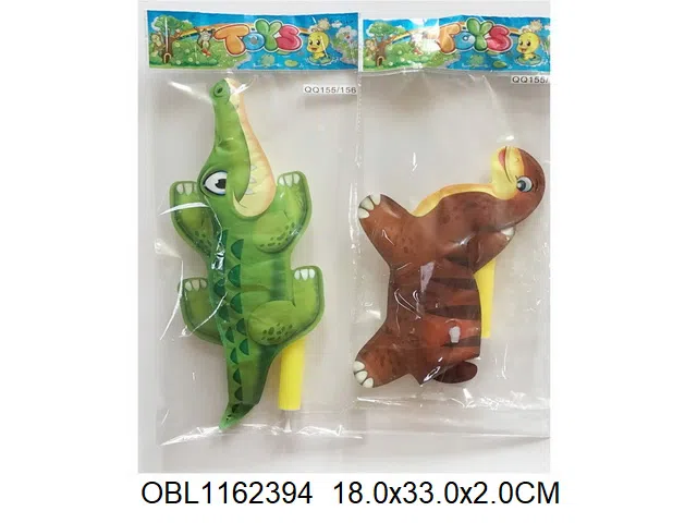 充气惯性鳄鱼/恐龙配充气筒  出货无充气  2款混装_OBL1162394