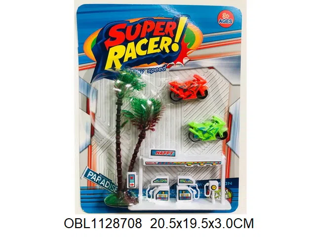 2只庄惯性摩托车加油站套装_OBL1128708