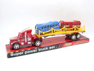 喷漆惯性拖头车带二只滑行车仔_OBL025261