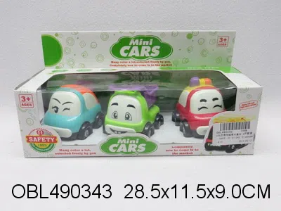 3只庄惯性摇摆卡通车 3款3色混装_OBL490343
