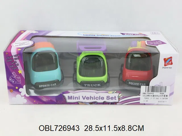 3只庄惯性卡通车带动作 3款3色混装_OBL726943