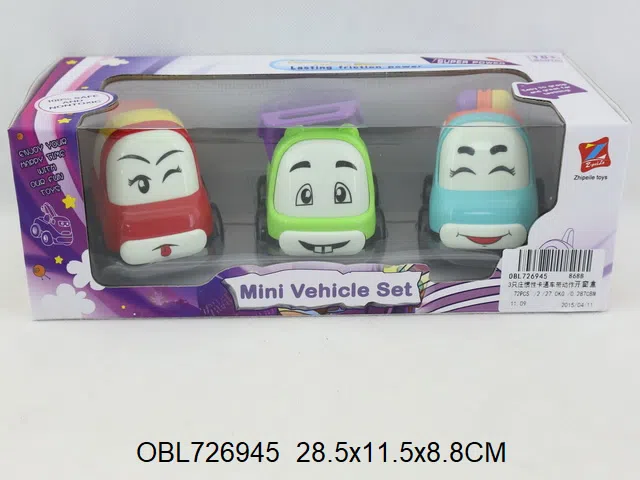 3只庄惯性卡通车带动作 3款3色混装_OBL726945