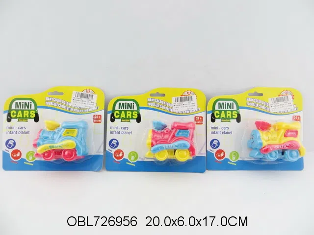 惯性卡通火车带动作 3色混装_OBL726956