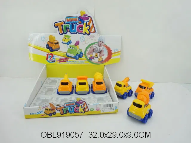 惯性卡通工程车 3款2色混装 12只装1展示盒_OBL919057