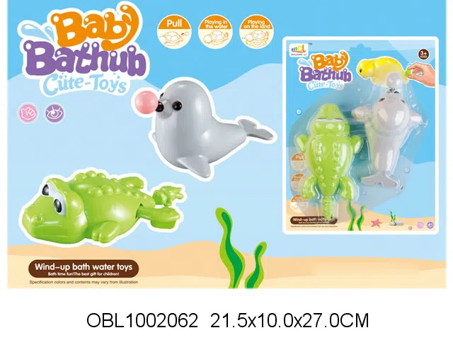 2只庄拉线游水鳄鱼/海狮_OBL1002062