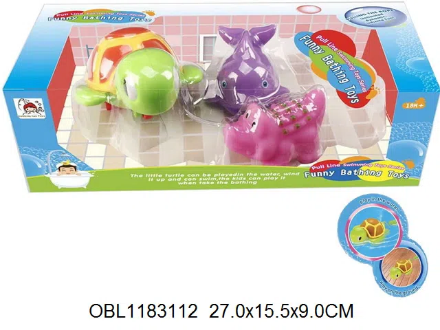 拉线乌龟配搪胶动物_OBL1183112