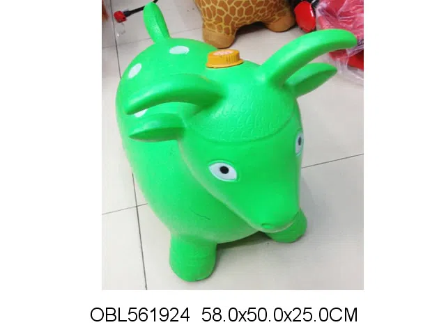 搪塑充气音乐跳跳羊 包电 出货无充气 红/黄/蓝/绿_OBL561924