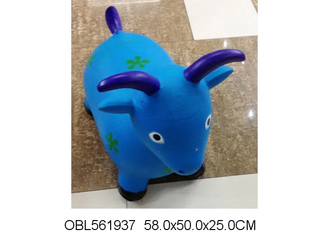 搪塑充气彩绘跳跳羊 出货无充气 红黄蓝绿粉橘黄_OBL561937