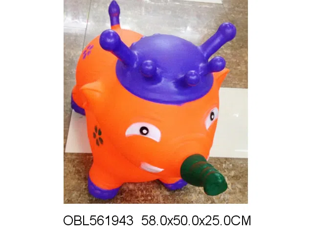 搪塑充气跳跳象 出货无充气 红黄蓝绿粉橘黄_OBL561943