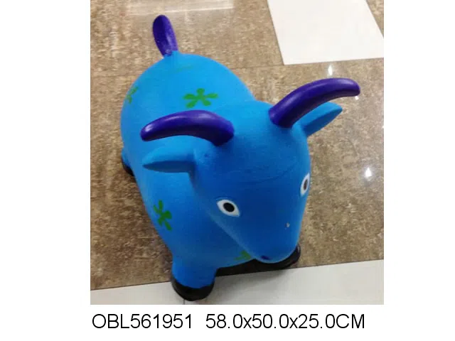 搪塑充气彩绘音乐跳跳羊 出货无充气 红黄蓝绿粉橘黄_OBL561951