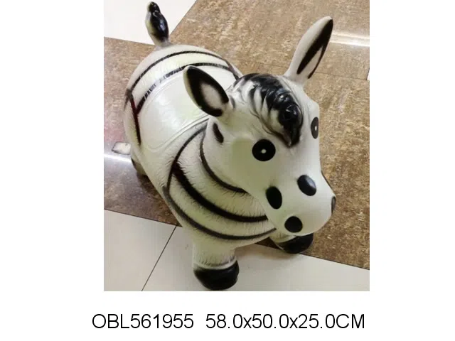 搪塑充气彩绘音乐跳跳斑马 出货无充气 红黄蓝绿粉橘黄_OBL561955